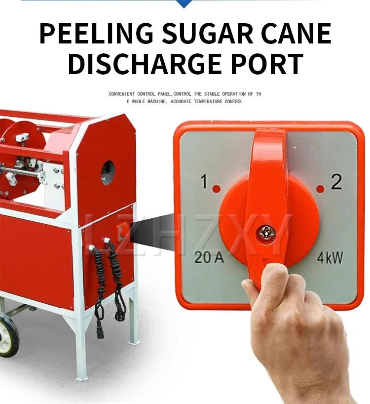 Description Picture 6 of itemCommerical Automatic Electric Sugar Cane Peeler Equipment Sugarcane Peeling Machine For Sale