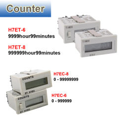 Multifunctional H7EC-6 /8 Vending Digital Electronic Counter Count Meter H7ET-6 /8 digits Digital Electronic time Counter
