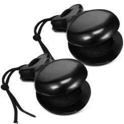 1 Pair Spanish Castanets Percussion Instruments Adults Castanets Handheld Wood Finger Spanish Wooden Musical Castanets Finger
