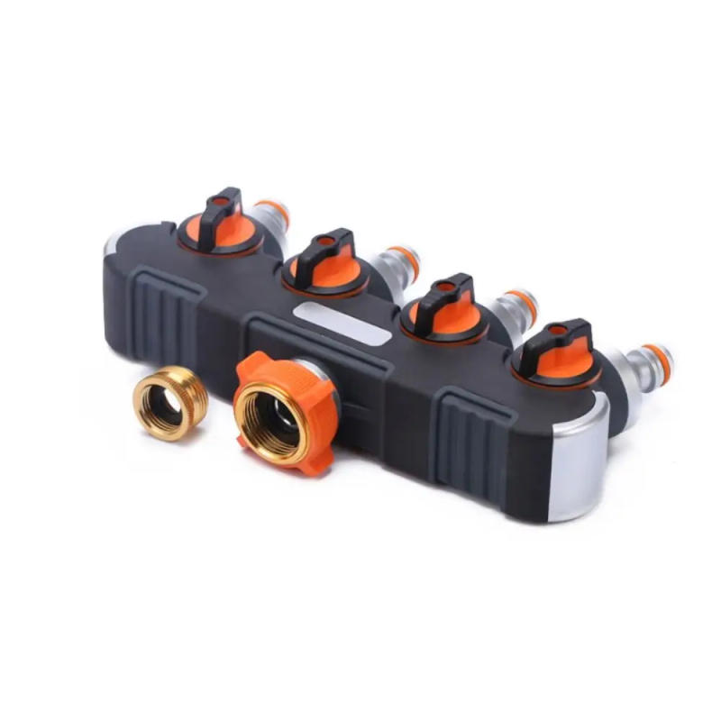 Description Picture 4 of item4 Independent Switches Garden Hose Splitter Splitter Design Tap Connector 4-Way Faucet Diverter Durable Material Robust Valve