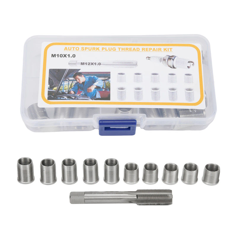 Description Picture 2 of item10pcs Spark Plug Repair Thread Hole Repair Tools Set M10 X 1.0 Nuts And 1PCS X1.0 Tap For Gasoline Engines Generators Repair