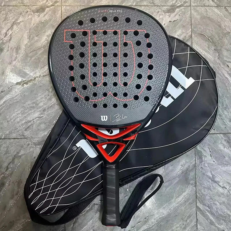 Description Picture 3 of itemWilson Professional Tennis Rackets Carbon Fibre Surface Diamond Shape with Eva Memory Flex Foam Core Padel Tennis Racquets