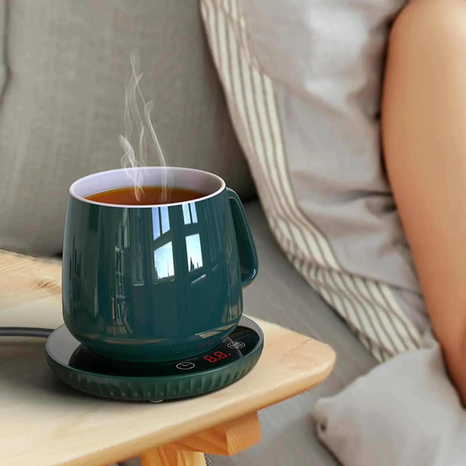 Description Picture 6 of itemMug Cup Warmer Coffee Milk Tea Water Cup Heating Electric Touch Pad Temperature Adjustable Hot Tea Maker Heater Warmer EU Plug