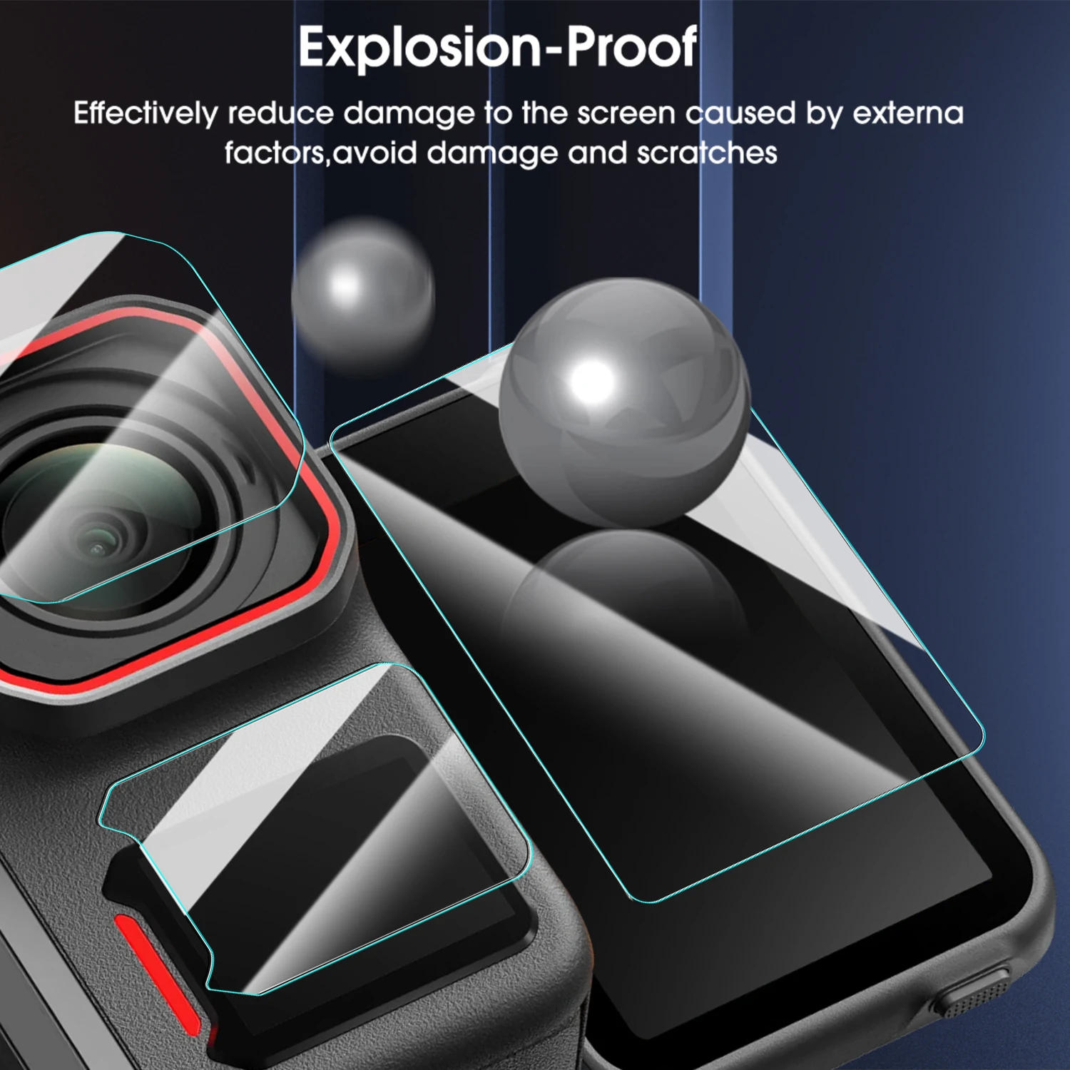 Description Picture 6 of itemTempered Glass Screen Protector Film for Insta360 Ace Pro2 Ant-scrach Lens Films for Insta 360 Ace Pro2 Camera Cover Accessories