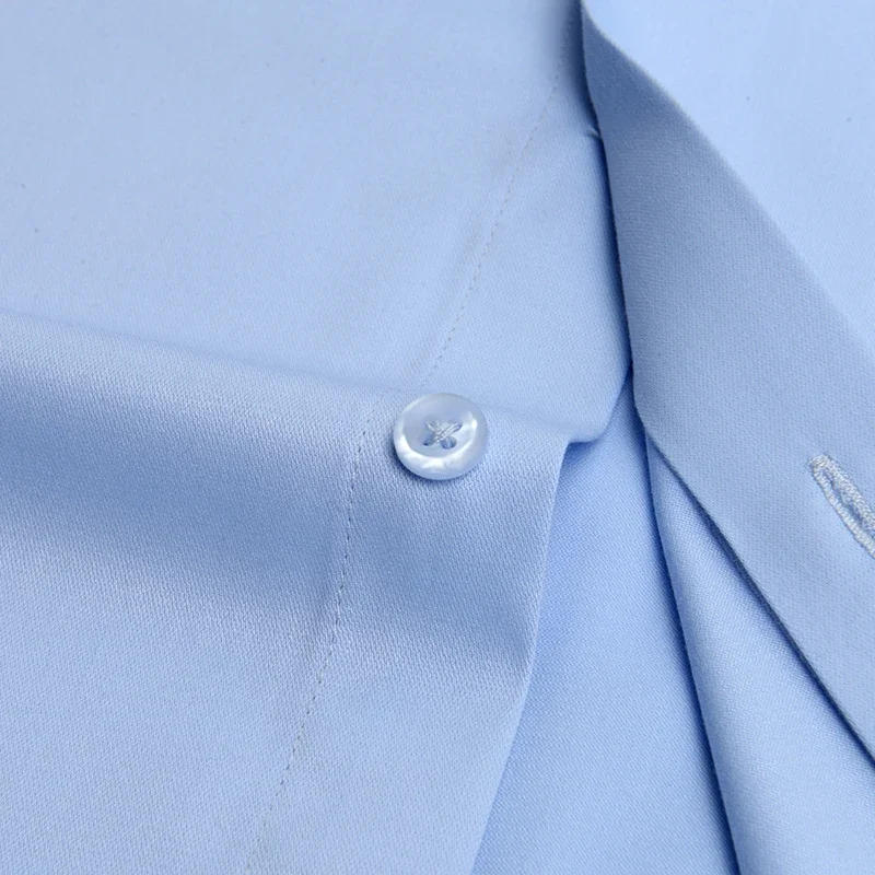 Description Picture 6 of itemBamboo Fiber Men Dress Shirt for Office Business Soft Comfortable  Man's Plaid Shirt Long Sleeve StretchMale Clothing No Pocket