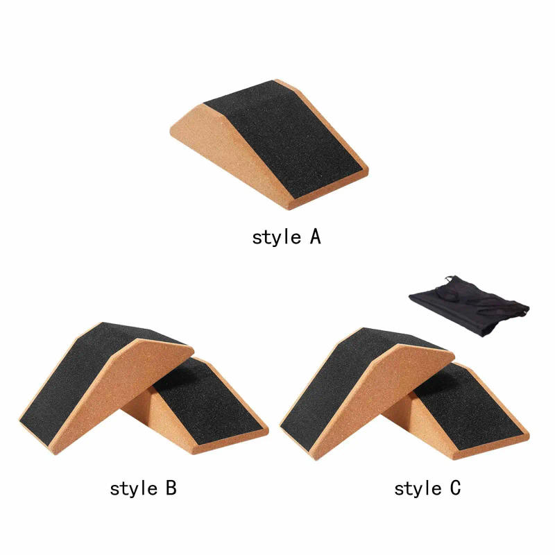 Description Picture 3 of itemCork Squat Wedge Block Exercise Brick Prop Accessory High Density Trainer for Pilates Bodybuilding Workout Calf Raise Gym