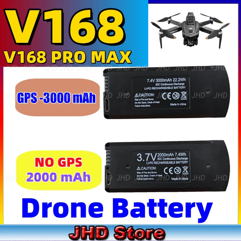 Description Picture 2 of itemJHD V168 GPS Drone Battery For V168/V168 PRO/ V168PRO MAX NO GPS /GPS Battery For V168 PRO Battery Propellers Wholesale