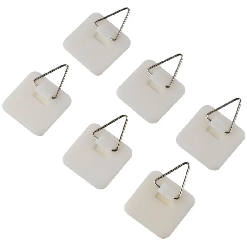 Description Picture 5 of item10 Pcs Sticky Plastic Vertical Invisible Plate Holders Picture Hangers Photo Frame Hangers Plate Hanger