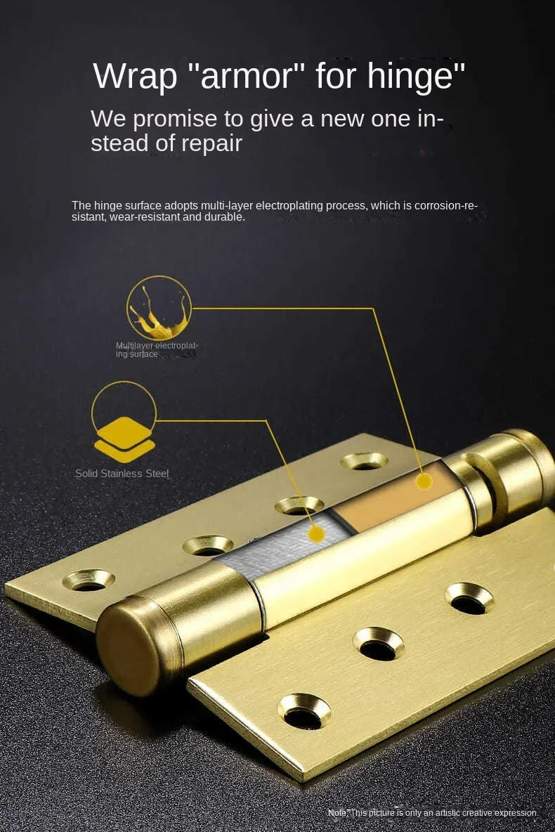 Description Picture 4 of itemLnvisible Door Hinge with Door Closer Automatic Door Closing Self-Rebound Hydraulic Spring Buffer Positioning Self-Closing Woode