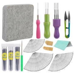 Needles Felting Tools Needles Wool Felting Soft Needle Felting Pad with 3 Sizes Felting Needles for Needle Felting Craft DIY