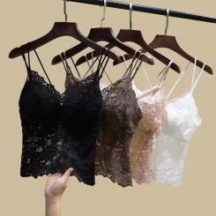 Large Size Lace Underwear Beautiful Back Fixed Cup with Chest Pad Outer Wear Tube Top Wrapped Chest Base Sexy Camisole Wholesale