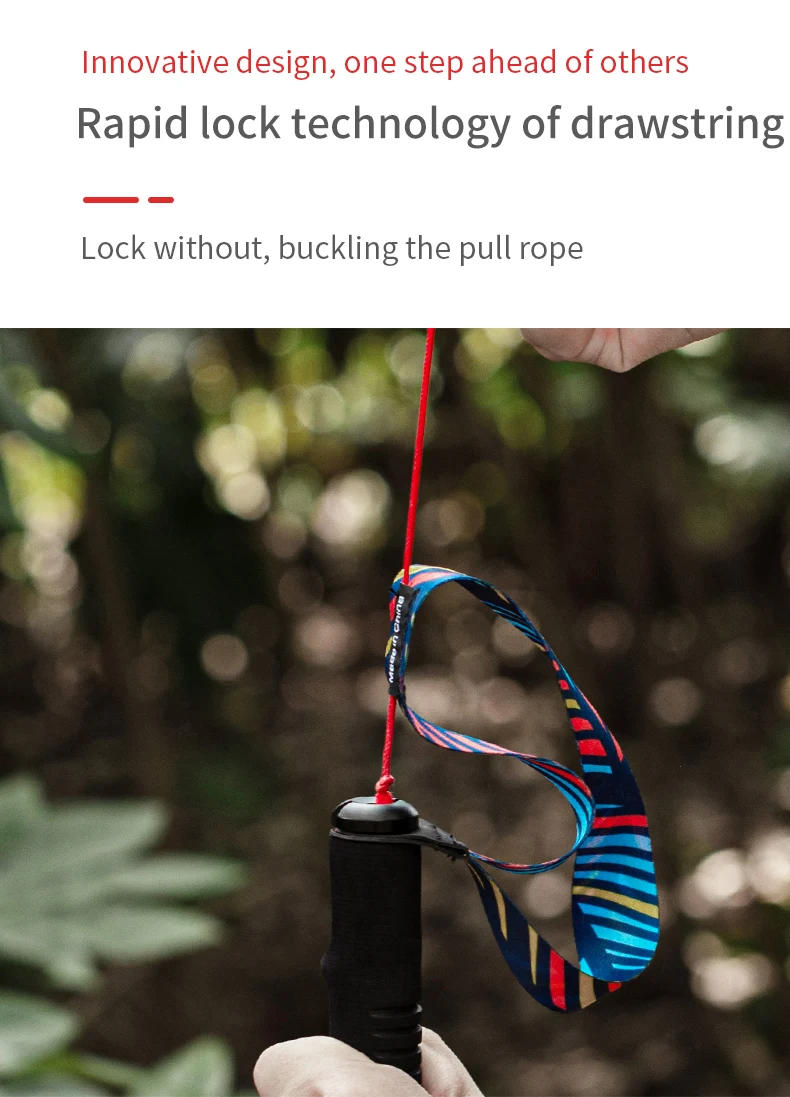 Description Picture 6 of itemAONIJIE E4204 Lightweight Folding Trekking Poles Carbon Fiber Walking Stick Drawstring Fixed for Hiking Running Mountaineering