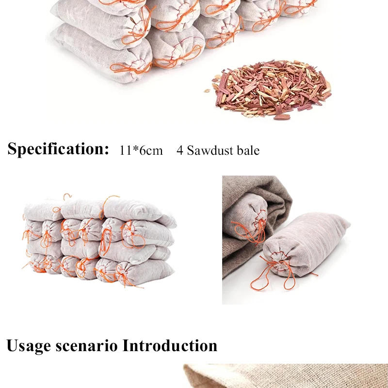 Description Picture 4 of item4PCS Cedar Sachets Bags, Red Cedar Chips Sachets for Shoes Clothes Storage, Closet and Drawers Fresh Scents