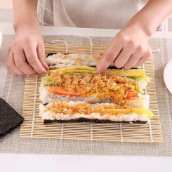 A Set Of Rolling Pad Sushi Spoon Kitchen Gadgets Cooking Accessories Bamboo Sushi Making Tools DIY Rice Balls