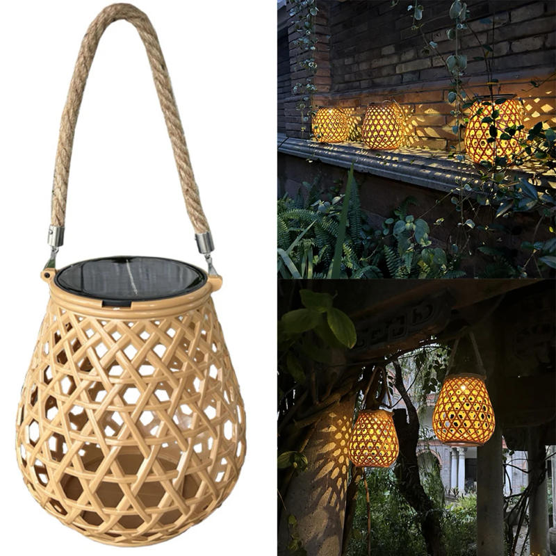 Description Picture 5 of itemOutdoor Hanging Lantern Lights Solar Lantern Solar Powered Retro Lantern Table Lamp for Yard Tree Fence Patio for Christmas Gift