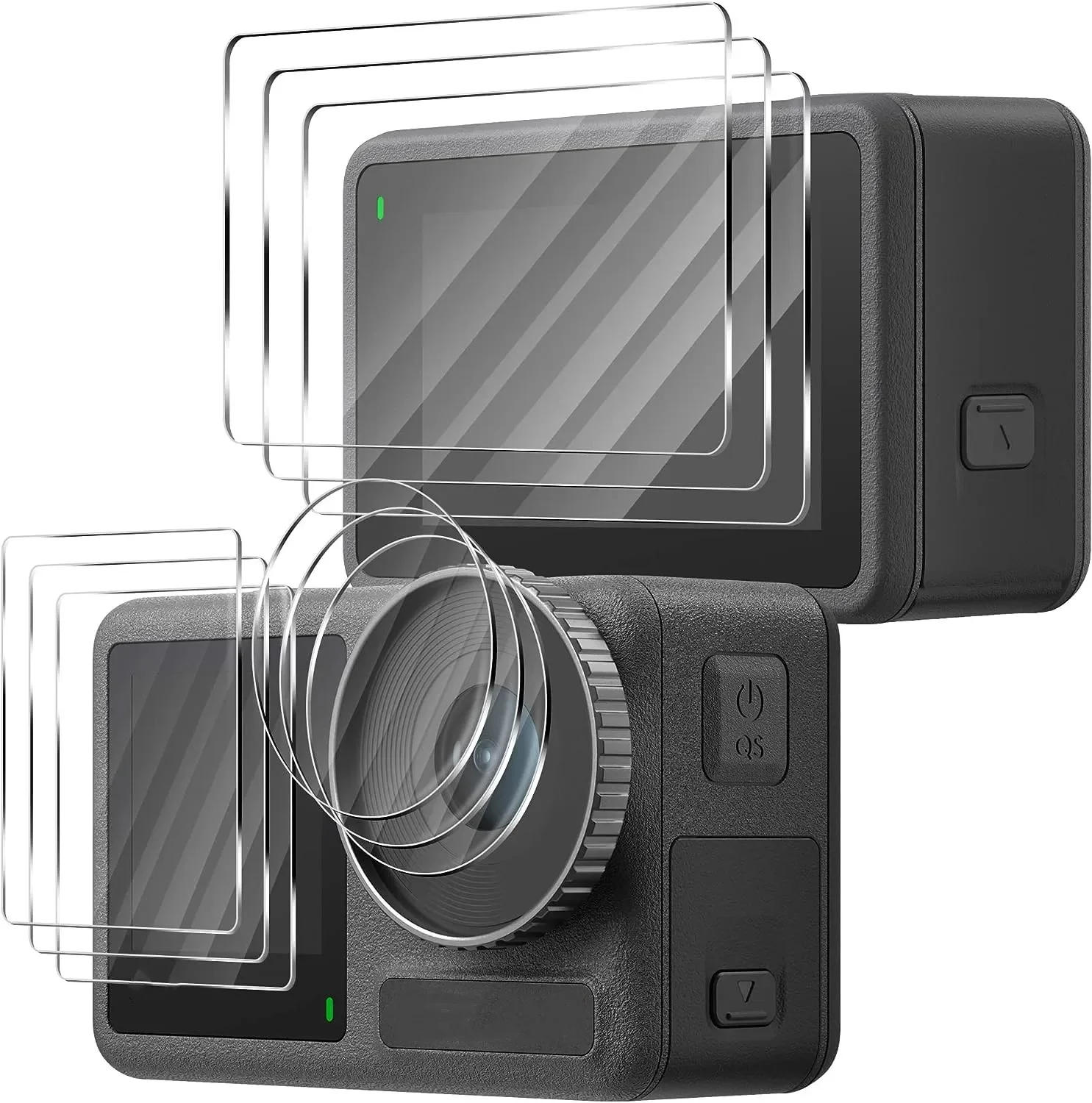 Description Picture 2 of itemFor DJI Osmo Action 3 4 Action 5 Pro Tempered Glass Front Rear Screen Protector Lens Protective Film Action Cameras Accessories