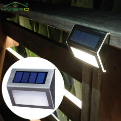 Solar Stair Stainless Steel 3LED Lights Outdoor Garden Courtyard Wall Home Fence Charging During Day Night Intelligent Control