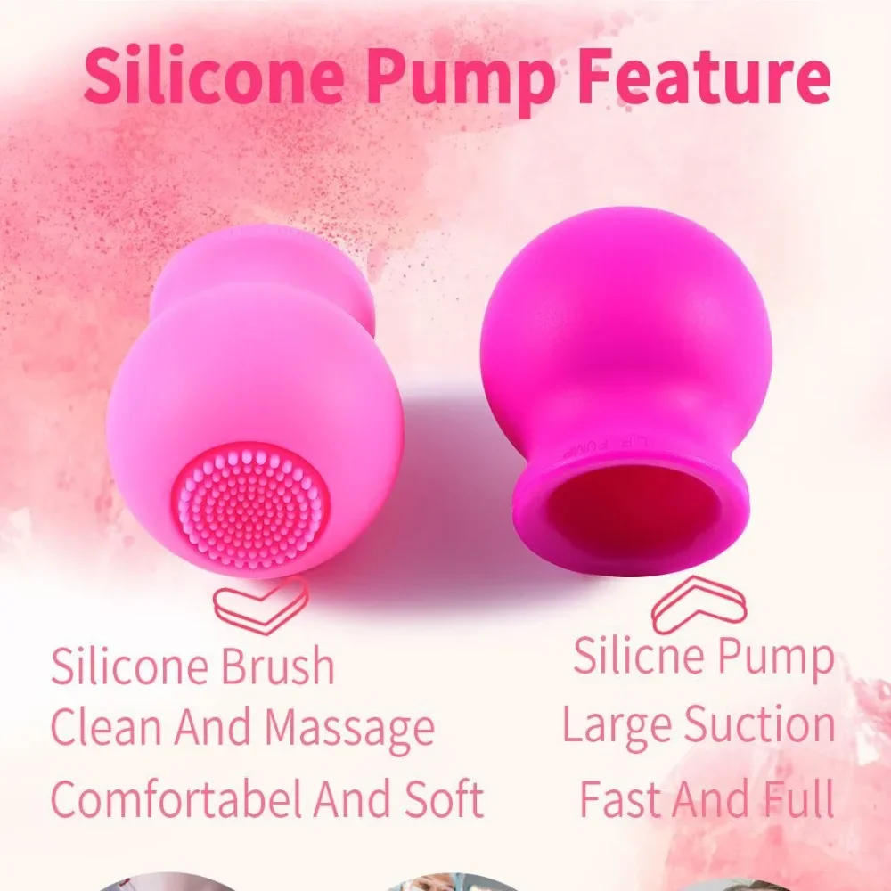 Description Picture 3 of itemSilicone Lip Plumper Device Lip Pump with Brush Lip Enhancer Plumping Device Manual Pressing Plumper Tool Sucker Beauty Tools