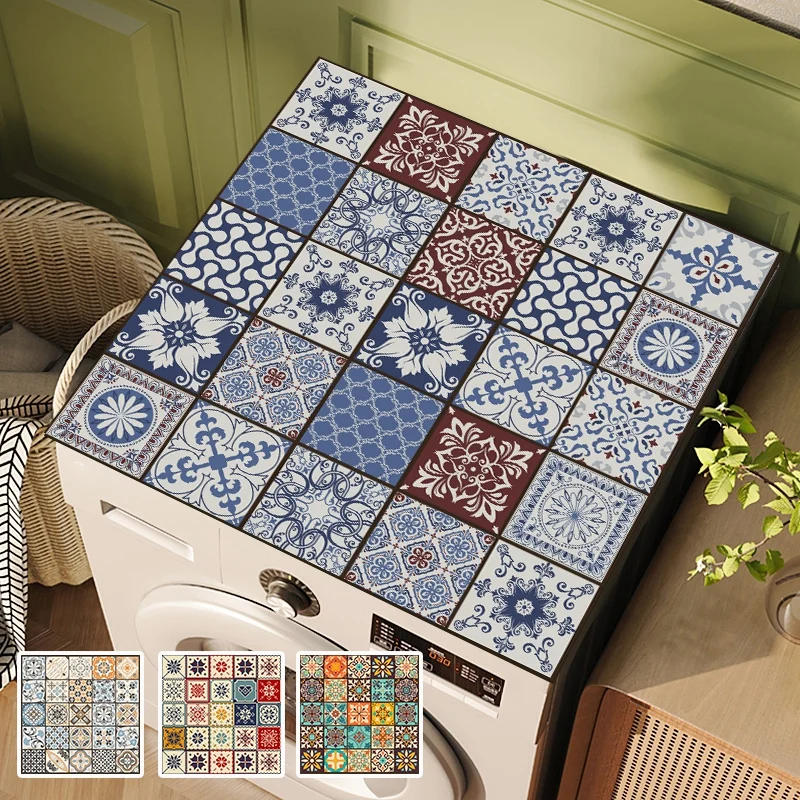 Description Picture 3 of itemWaterproof Washing Machine Dust Cover Oven Microwave Refrigerator Fridge Top Protector Mat Coffee Drain Pad Table Placemat