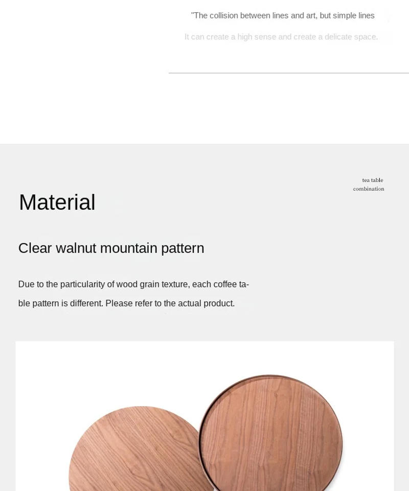 Description Picture 6 of itemJOYLIVE Solid Wood Round Table Vintage Coffee Table Sofa Side Table Japanese Style Home Decoration 2022 New Dropshipping