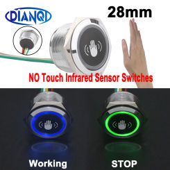 1PC Waterproof Contactless No Touch Infrared Sensor Exit Switch Induction Type Release Access Control System 12V/24V With LED