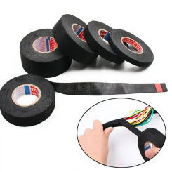 Wire Harness Tape Cloth Fabric Adhesive Heat-resistant Wrapping Tape Electrical Cable Fixed Tape Practical Home Hardware