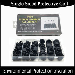 Blanking Hole Rubber Grommets, Opening 7.14-25.4mm, Closed Blind Grommet Plugs Bung Gasket Seal For Protects Wire Cable Black