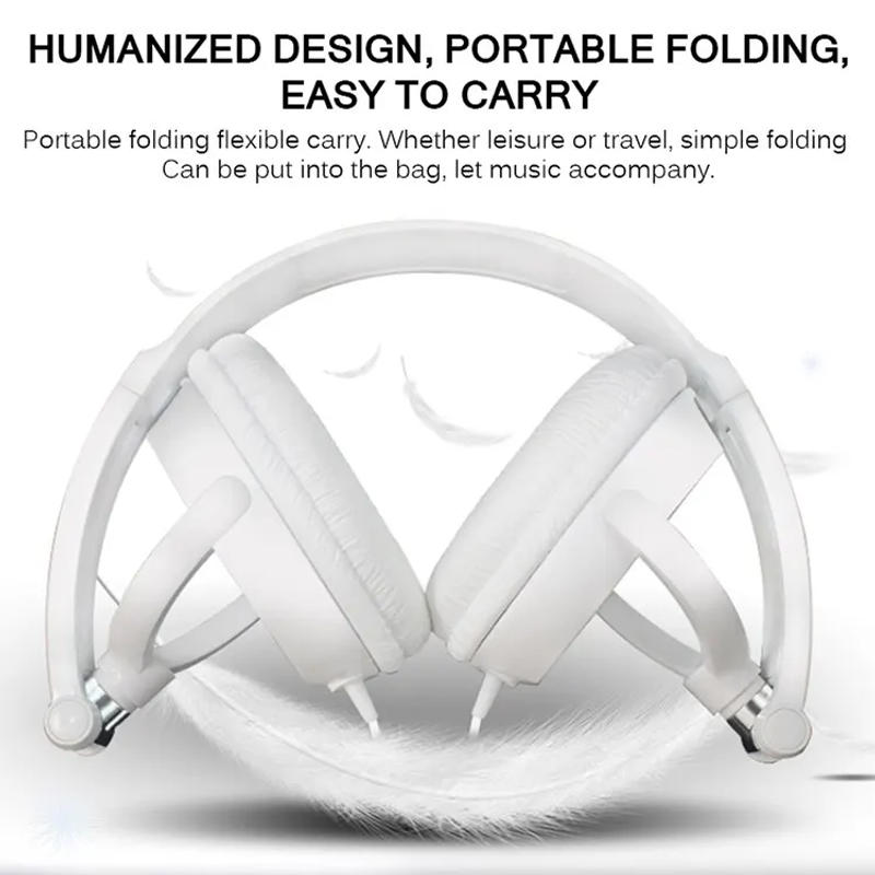 Description Picture 4 of itemWired Headphones 3 5mm Bass Stereo Foldable With Microphone Adjustable Headphones Suitable For Pc Mp3 Mobile Headphones