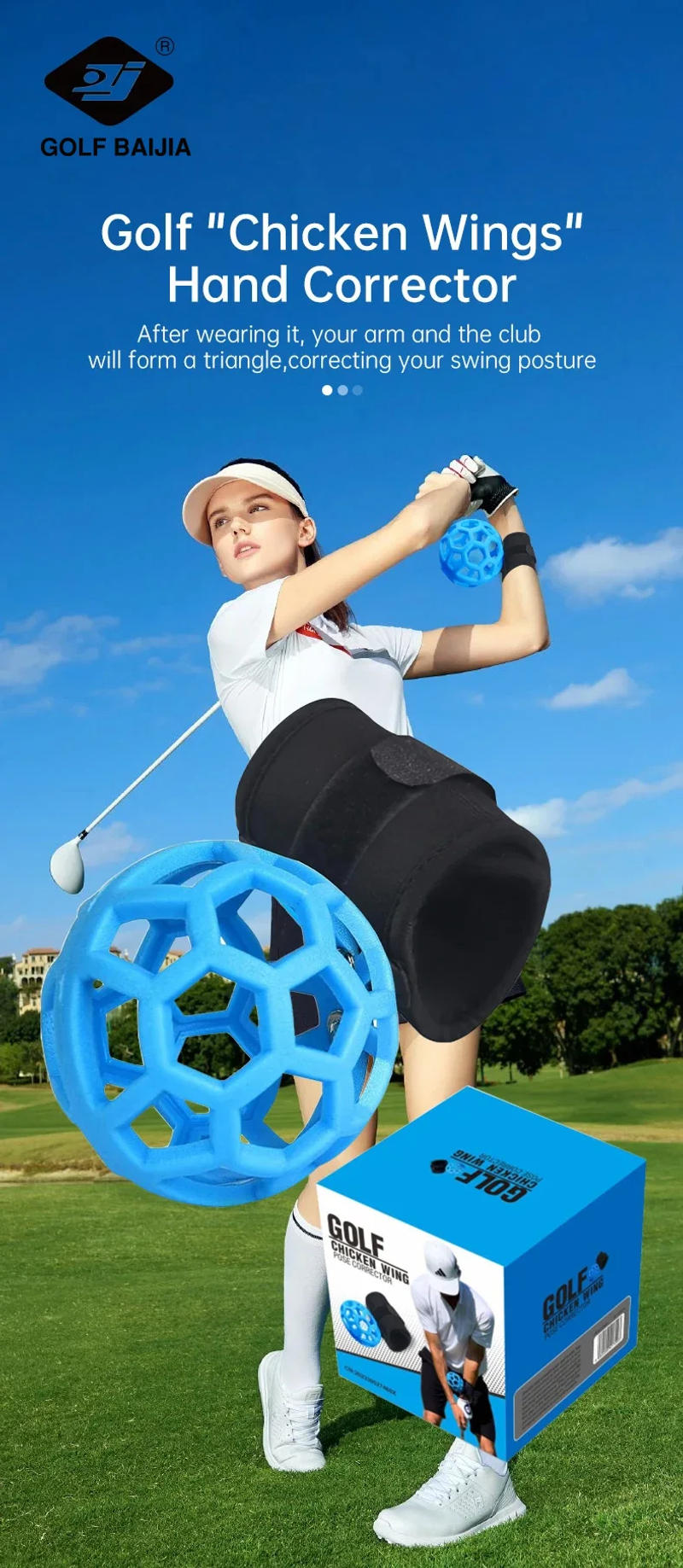 Description Picture 2 of itemGolf Smart Ball Swing Trainer Golf Training Aid Ball Equipment Portable Golf Smart Ball Posture Correction Training For Beginner