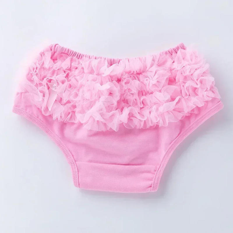Description Picture 3 of item2024 New Mesh Children's Shorts Baby Girls PP Pants 0-24M Lace Cotton Shorts Panties Children's Pants