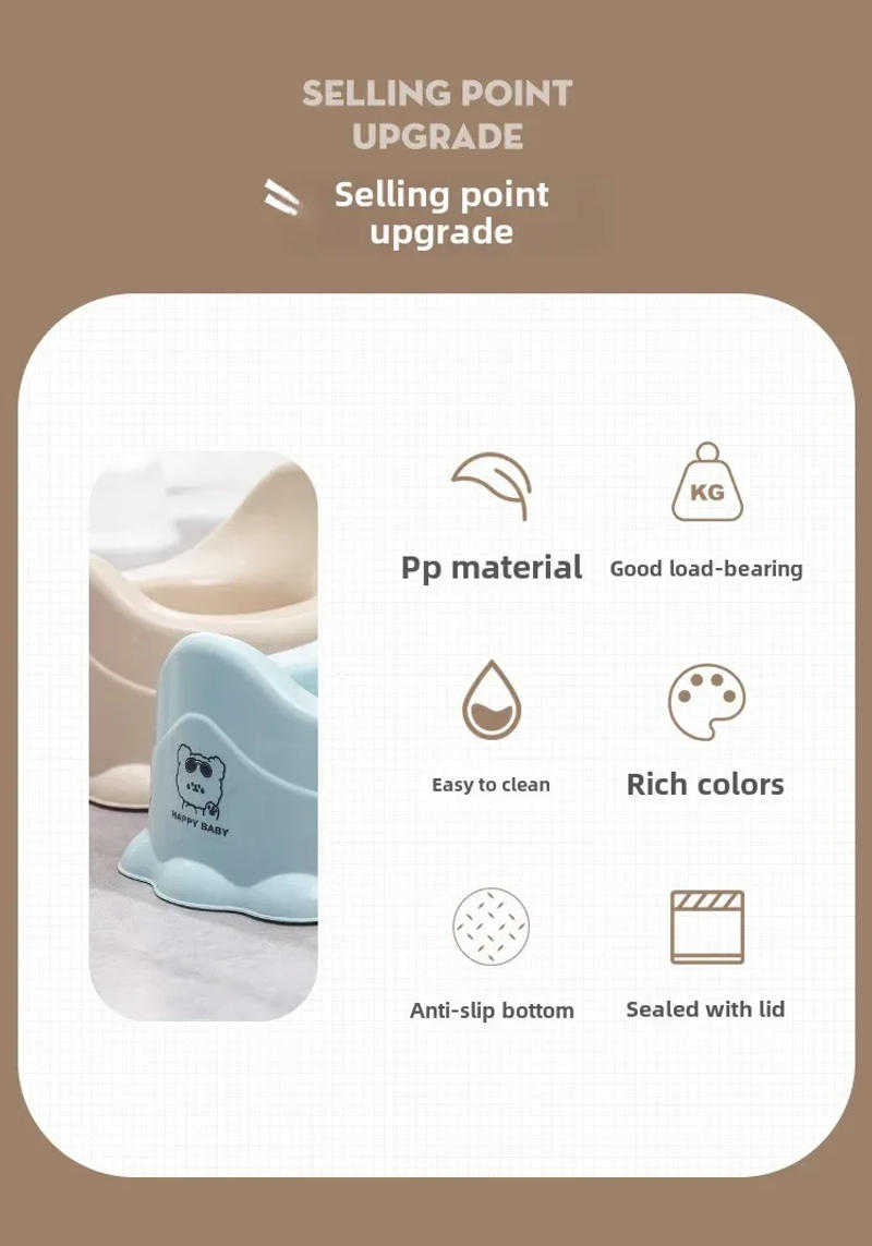 Description Picture 3 of item1-6 Years Old Children's Pot Cute Baby Toilet Seat Easy to Clean Baby Potty Portable Stool Boys And Girls Safe Trainer Seat WC