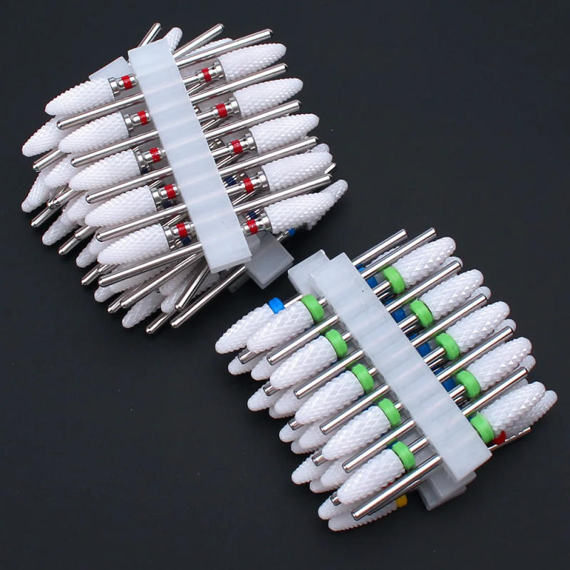 Description Picture 3 of item10pcs Ceramic Nail Drill Bits Set Milling Cutter for Electric Manicure Bit Flame Corn Files Pedicure Machine Polish Accesoires