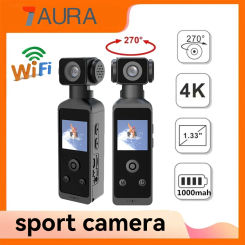 270° Rotatable Pocket 4K HD Action Camera with Optical Image Stabilizer and Waterproof Case