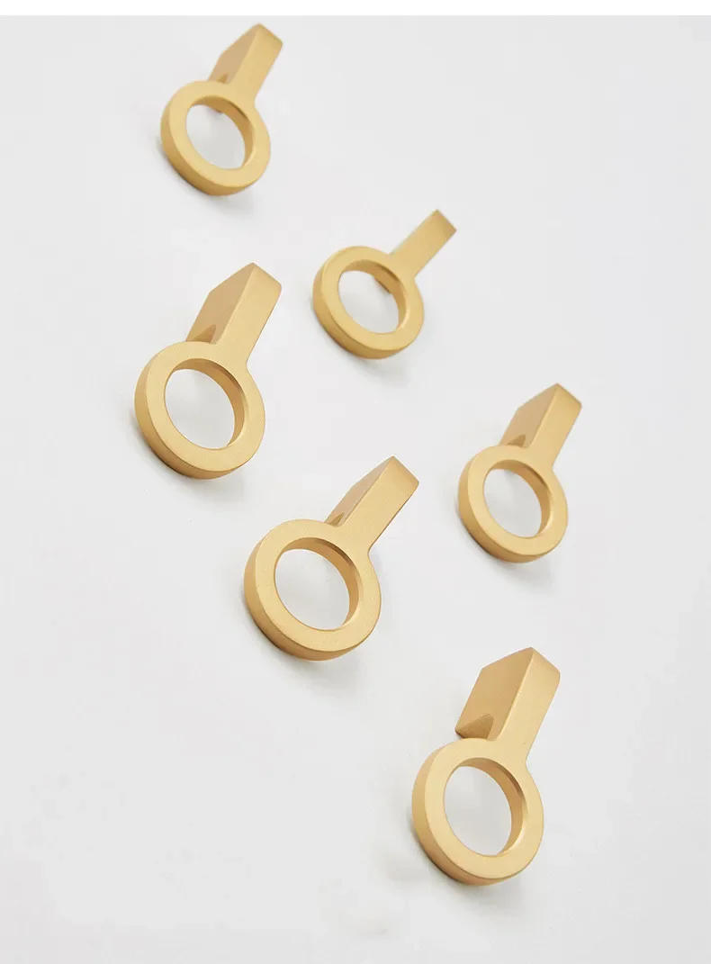 Description Picture 3 of itemBrass Wardrobe Handle Cabinet Wine Cabinet Shoe Cabinet Furniture Hardware Light Luxury Nordic Simple  Door Handle