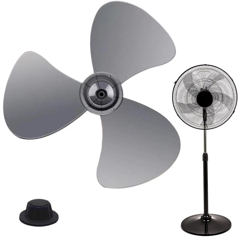 Description Picture 2 of itemPlastic Fan Blade Three Leaves With Nut Cover For Standing Pedestal Fan Three Leaf Accessories Electric Fan Blades fan parts