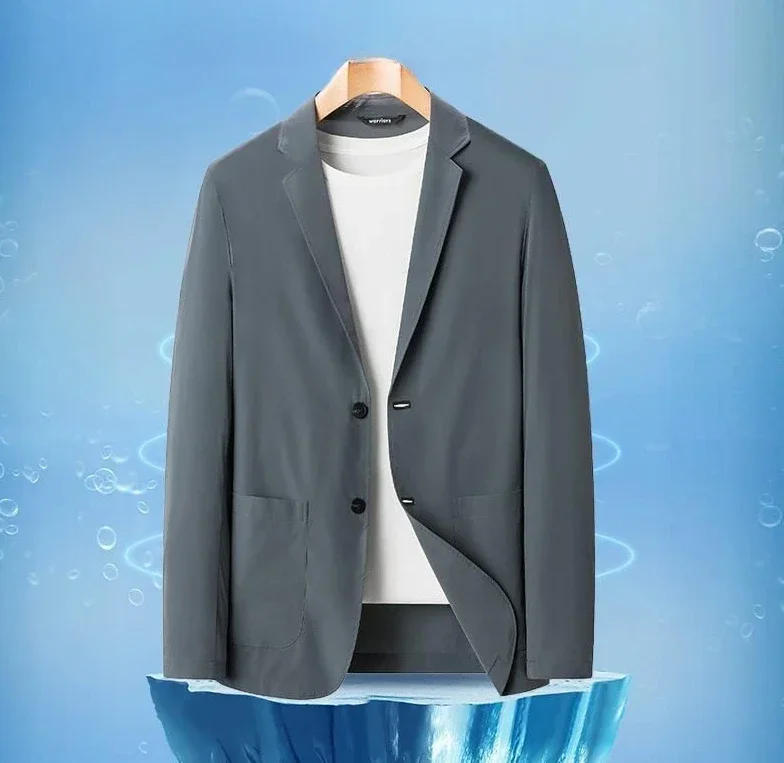 Description Picture 4 of itemLinen Coat Male Blazer White Men's Suit Jackets Single Breasted High Quality Fashionable Korean Style Clothes Spring Original