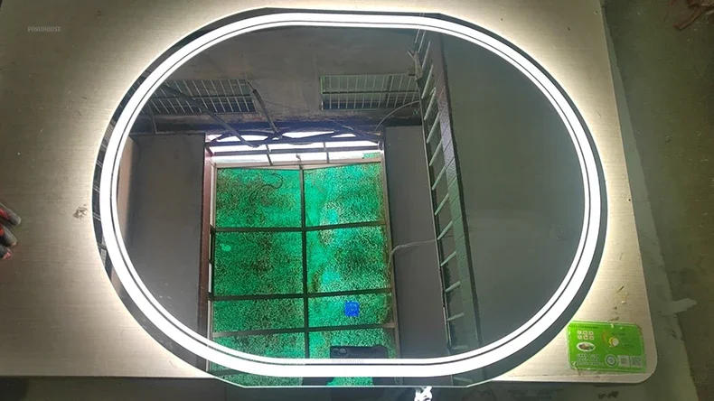 Description Picture 3 of itemEuropean Simple Mirror for Toilet Touch Screen Luminous Defogging Bath Mirrors Smart Light Luxury Household Mirrors for Bedroom