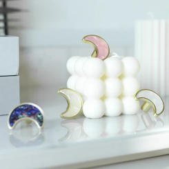 Moon Cabinet Handle Children's Room Knob Drawer Brass Door Handle Personalized Shell Pulls ﻿Gold Black Single Handles