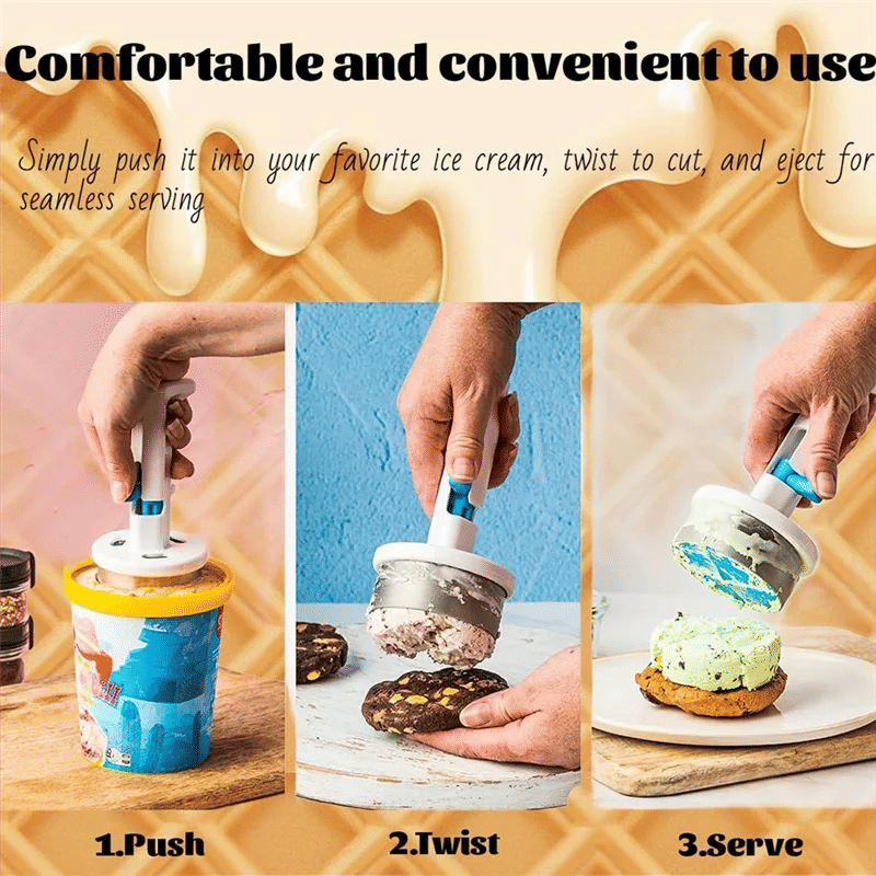 Description Picture 5 of itemB82B-DIY Stainless Steel Ice Cream Sandwich Maker Spoon Ice Cream Cookie Scoop One-Handed