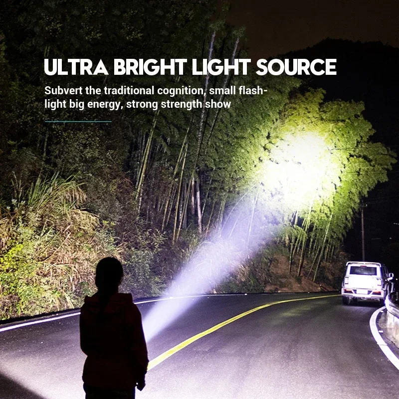 Description Picture 4 of itemPowerful LED Flashlight Ultra Bright Mini 3*SST20 LED Torch Built-in Battery USB Rechargeable with Tail Magnet Emergency Lantern