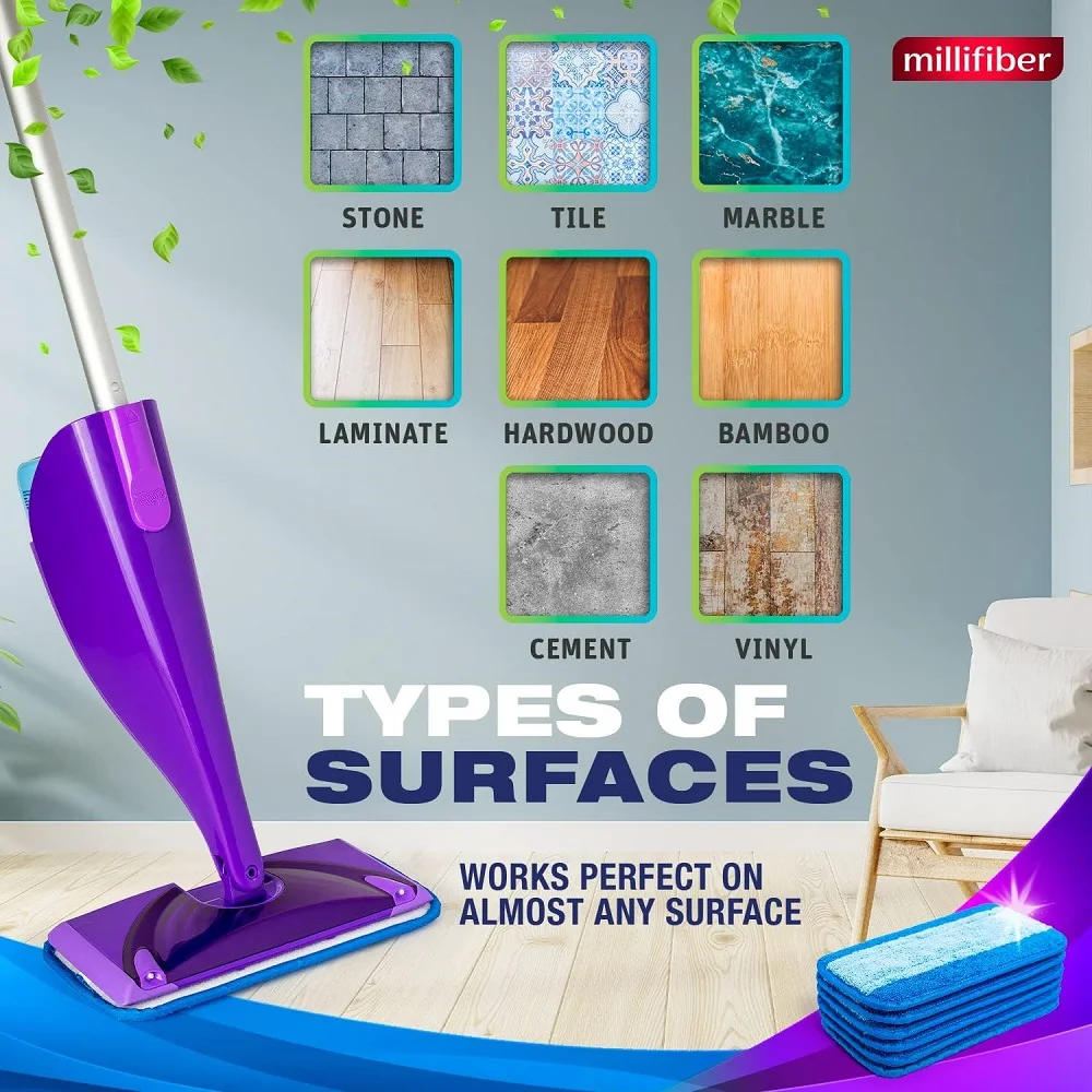 Description Picture 4 of item2PCS Reusable Mop Pads for Swiffer WetJet Microfiber Mop Refill Cloths Hardwood Floor Cleaning Reusable Replacements Pad