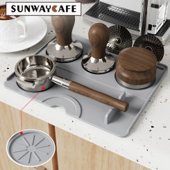 Espresso Coffee Tampers Mat Station Press Tampering Holder Corner Mat Pad Silicone Coffeeware WDT Tools Tamping Barista