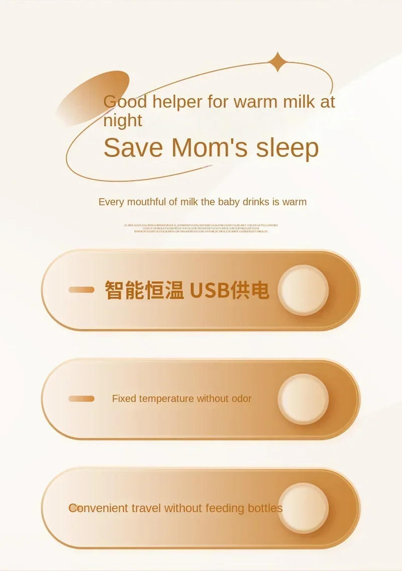 Description Picture 3 of itemUSB Baby Milk Bottle Thermal Bag Digital Display Universal Nursing Bottle Heater Portable Baby Milk Heat Keeper for Traveling