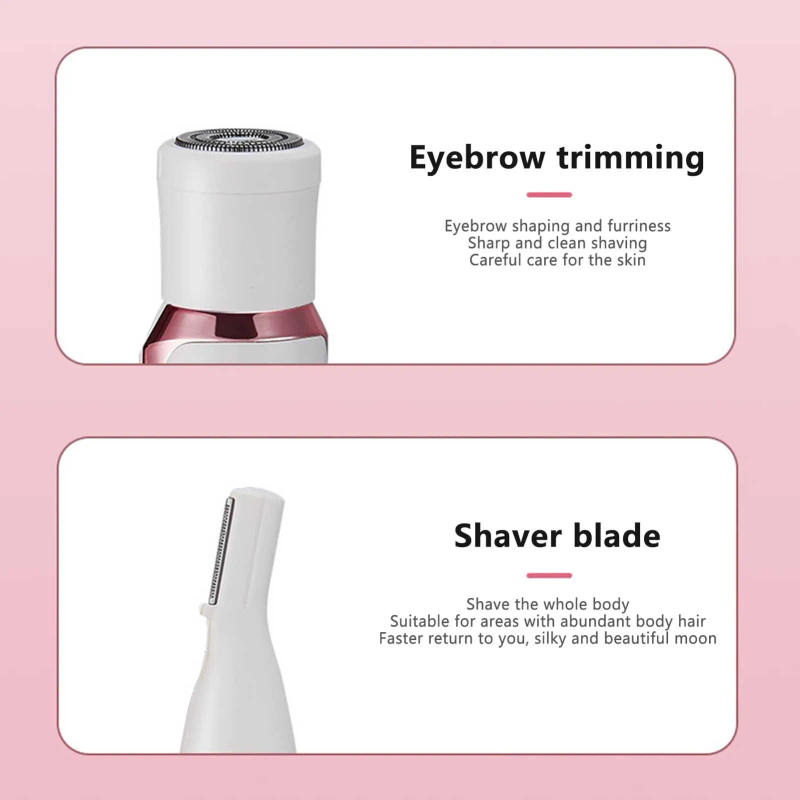 Description Picture 6 of itemElectric Hair Trimmers for women 4 in 1 split ends under area bikini Skin Hair Remover Private Shaving Hair Removal machine