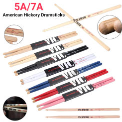 1 Pair 5A/7A Drumsticks Mallets Jazz Drum Sticks Consistent Weight and Pitch American Hickory Drumsticks for Electronic Drums