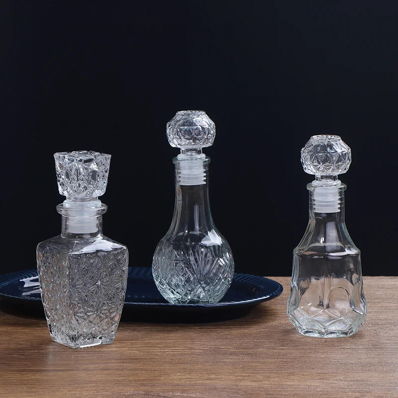 Description Picture 3 of item1Pc 100/150ml Transparent Glass Cup Whiskey Decanter Party Barware Whiskey Glass Bottle For Liquor  Bourbon Barware