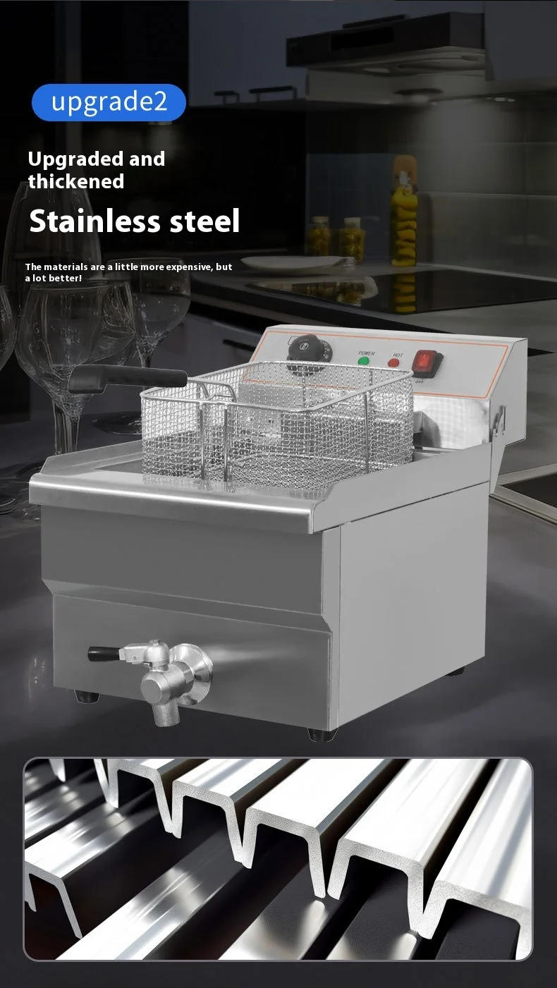 Description Picture 6 of itemCommercial Electric Deep Fryer w/Dual Tanks 12L 3000W  Stainless Steel Countertop Fryer for Fried Chicken French Fries