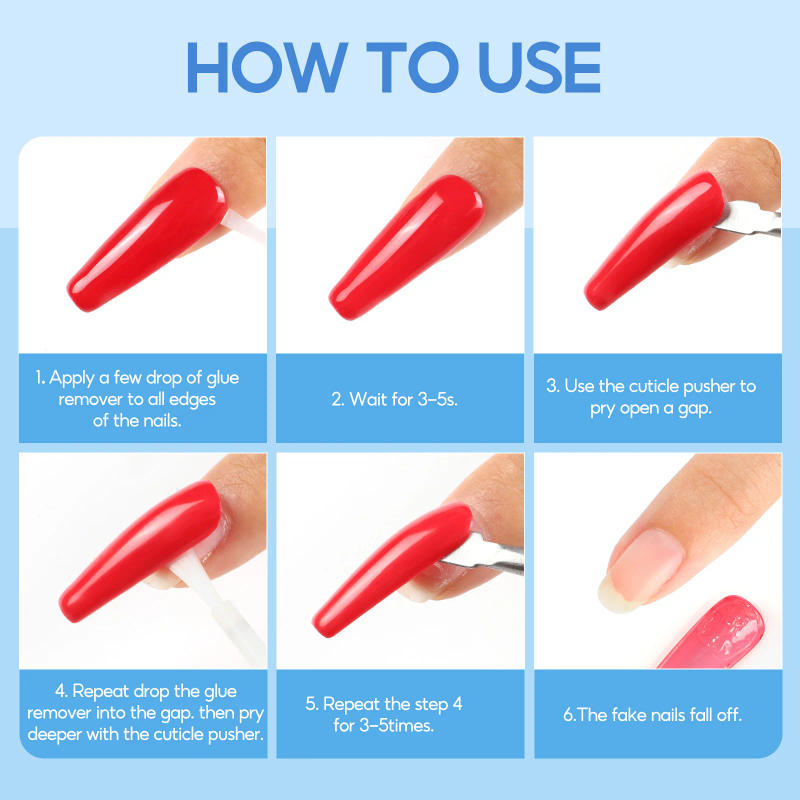 Description Picture 5 of itemCOSCELIA 10g Nail Glue Remover Fake Tips Remover Tools Remover Nail Liquid Easy To Soften Remover Press On Nails Gel