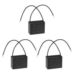 3Pcs 4uF-36uF Ceiling Fan Capacitor 250V AC 2 Wire Metallized Polypropylene Film Capacitor for Electric Fan Pump Motor Generator