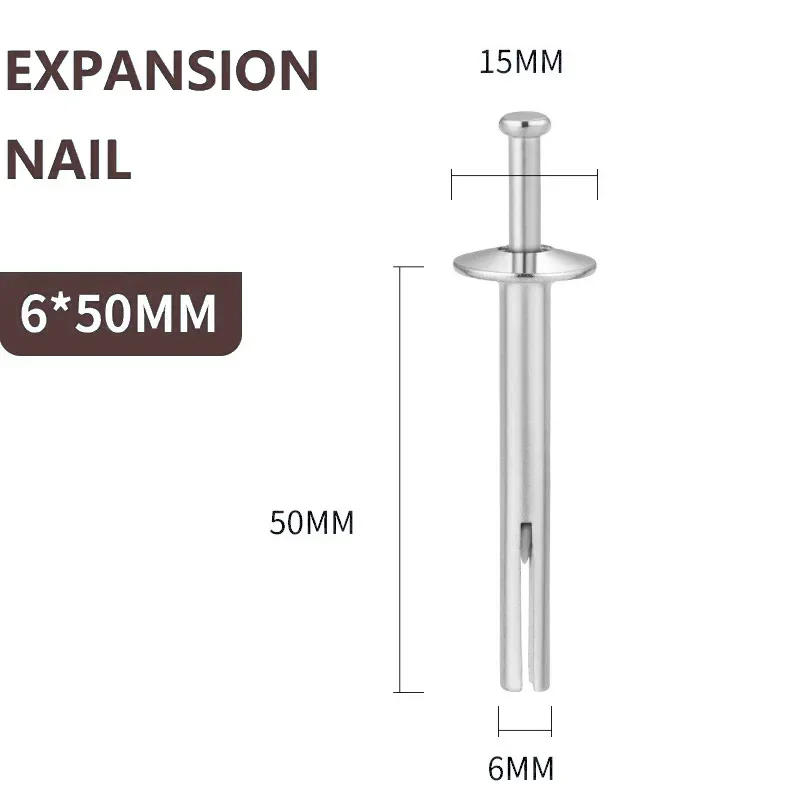 Description Picture 5 of item50pcs M6 Stainless Steel/ Galvanized Steel Nail Cement Screw Expansion Nail Bolt Screw Door Window Nail Fastener